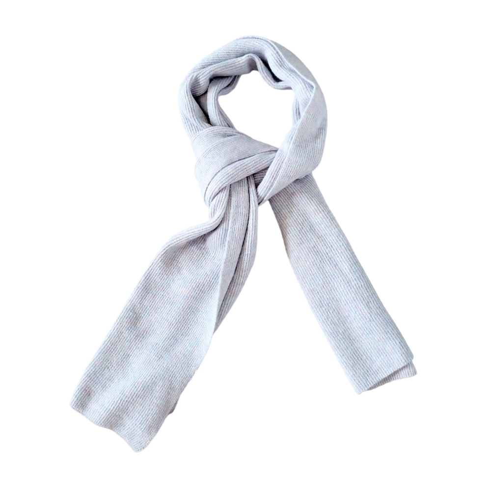 J. Crew Ribbed Scarf in Supersoft Yarn in Marled Gray